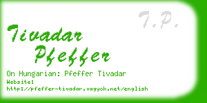 tivadar pfeffer business card